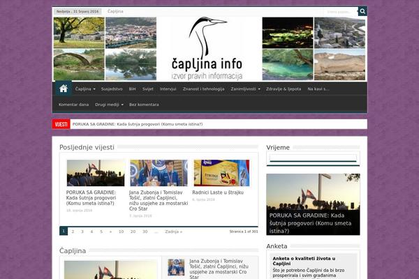 Site using Alfie WP Weather plugin