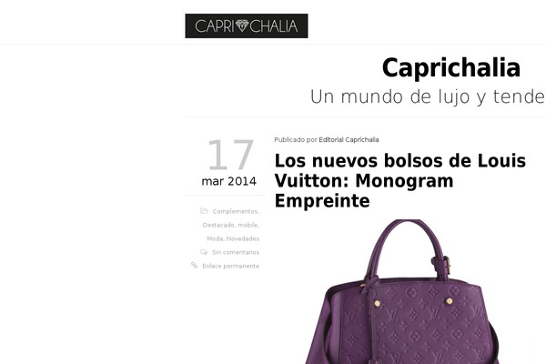caprichalia.es site used Hercules-theme