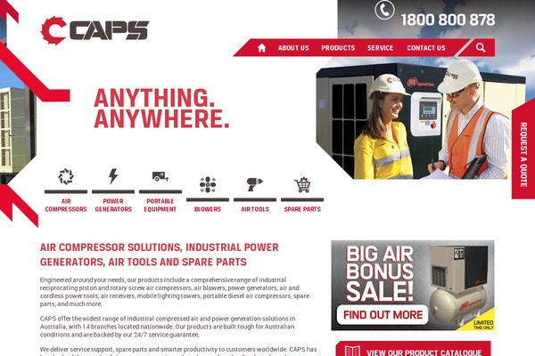 Caps theme site design template sample