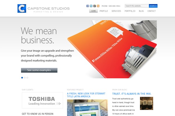 Capstone theme site design template sample