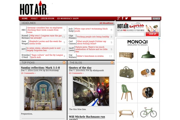 captainsquartersblog.com site used Hotair