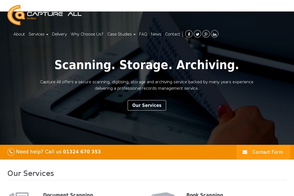 capture-all.co.uk site used Glasgoweb
