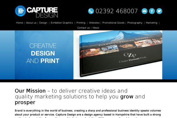 Capture theme site design template sample