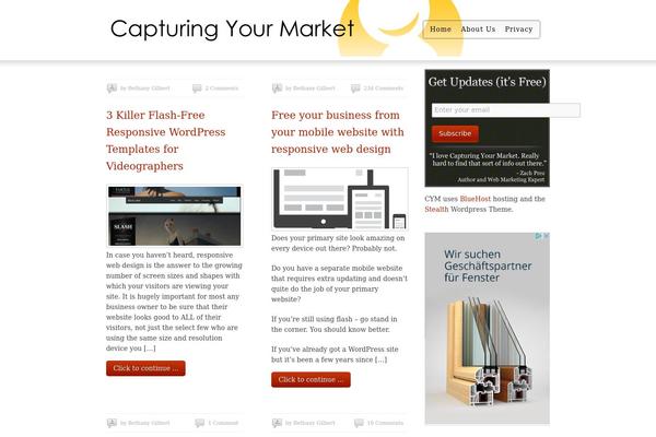 Stealth theme site design template sample