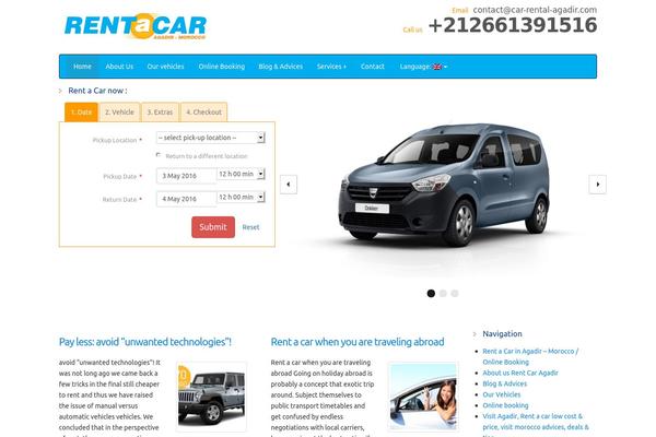 Car-hire theme site design template sample