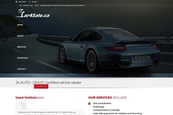 Automotive Child theme site design template sample