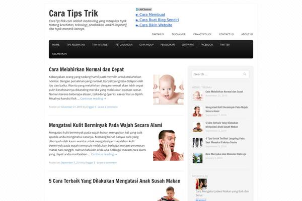 Tiga theme site design template sample