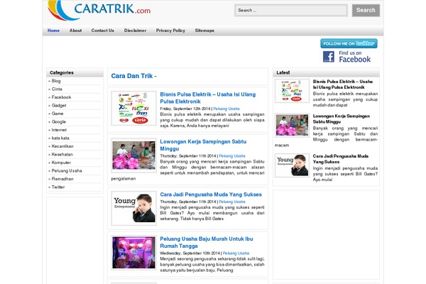 Do’a Ibu theme site design template sample