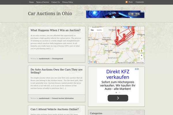 Postcard theme site design template sample