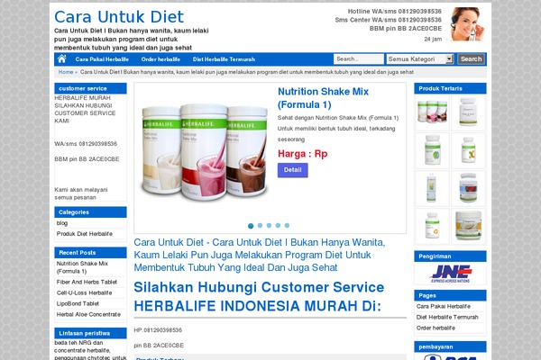 carauntukdiet.com site used New-wptoko