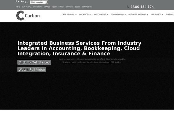 Carbon theme site design template sample