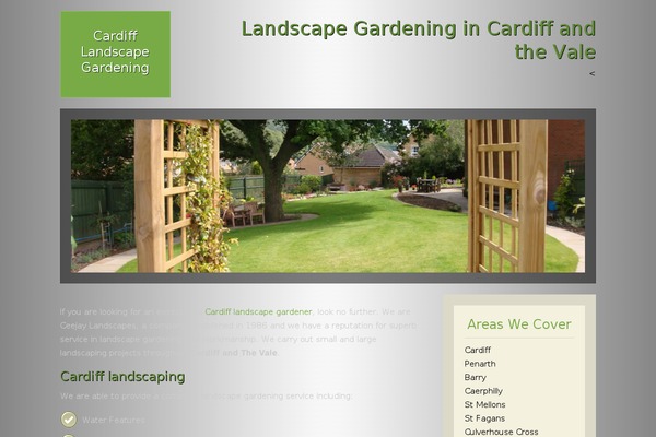 Landscaping theme site design template sample