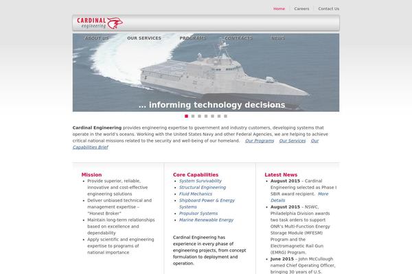 Cardinal theme site design template sample