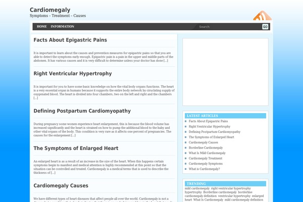 cardiomegaly.org site used Blueiz