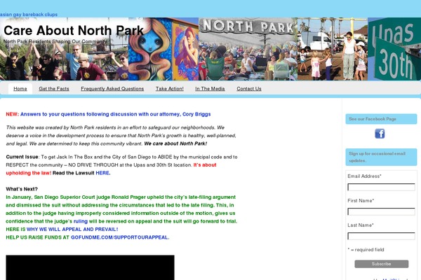 careaboutnorthpark.com site used Custom Community