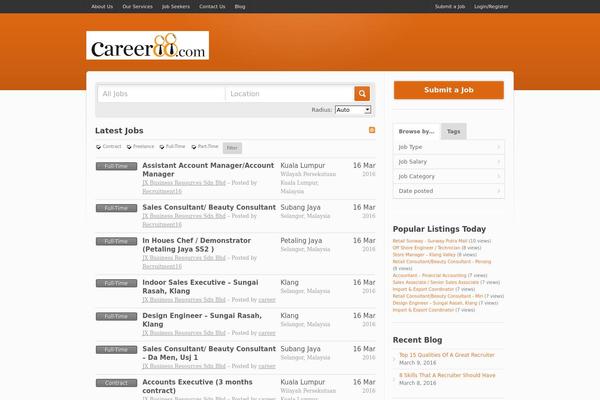 Jobroller theme site design template sample