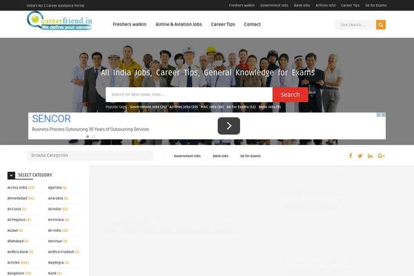 Site using Accesspress-social-pro plugin