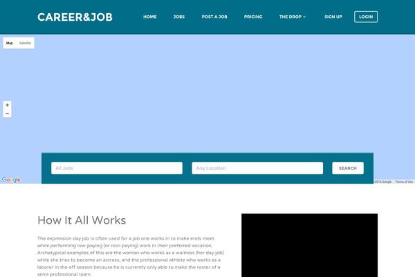 Jobify theme site design template sample
