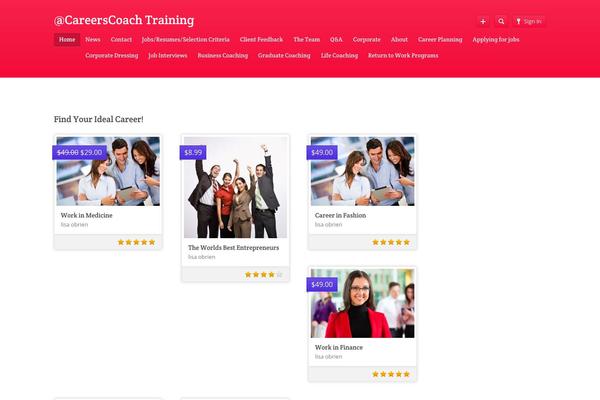 Academy theme site design template sample