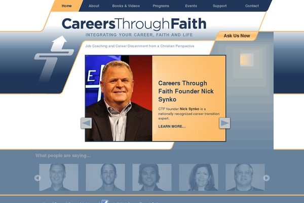 careersthroughfaith.org site used Ctf