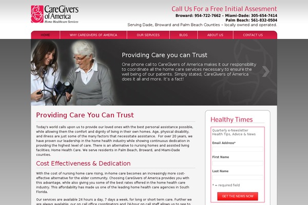 caregiversofamerica.com site used Caregiversofamerica