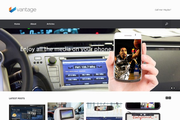 Vantage theme site design template sample