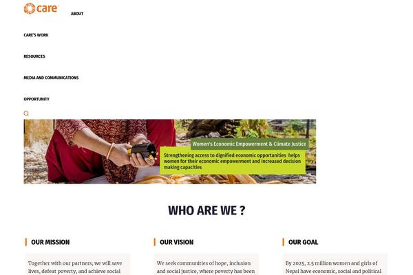 carenepal.org site used Care-nepal
