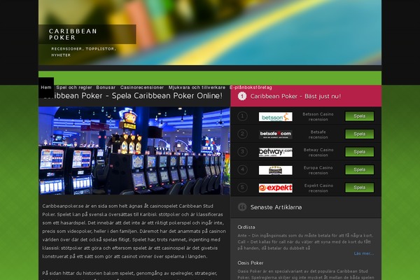 caribbeanpoker.se site used Caribbeanpoker