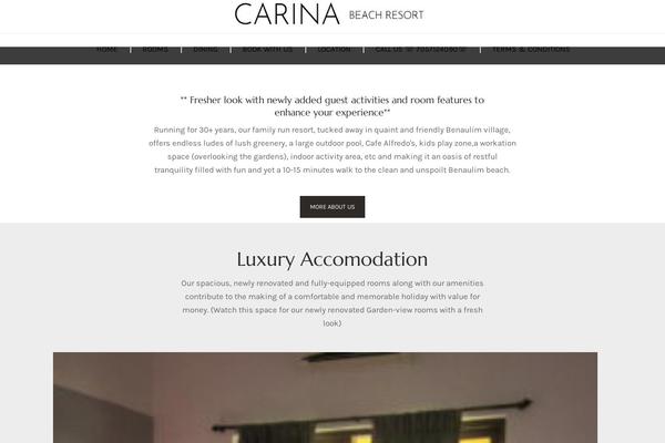 carinabeachresort.com site used Swing-lite