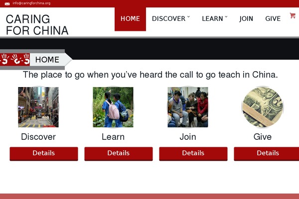 caringforchina.org site used Giveahand