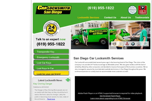 carkeylocksmith-san-diego.com site used Compass-corp