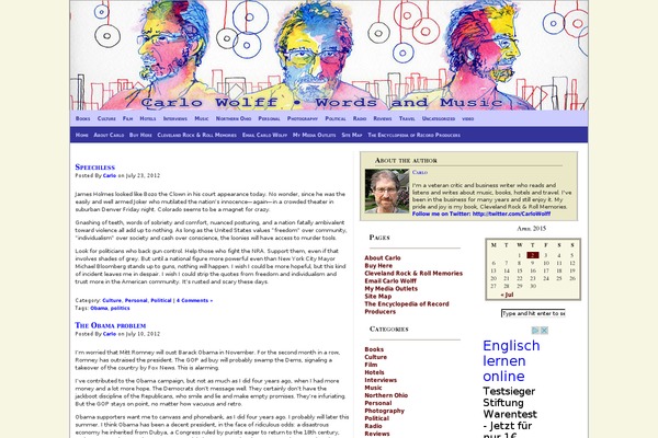 carlowolff.com site used Lunatic Fringe