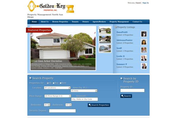 RealEstate theme site design template sample