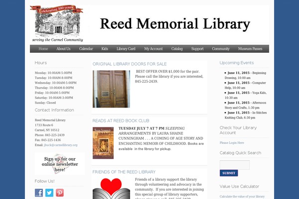 carmellibrary.org site used Magnitudo