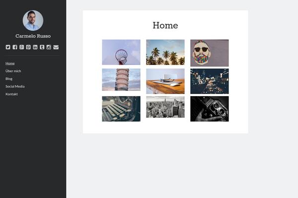 Author theme site design template sample