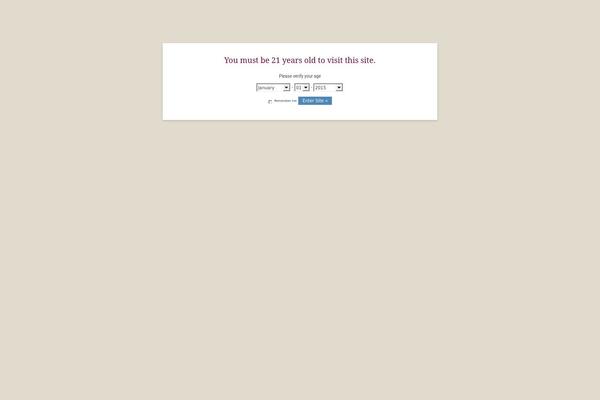 Site using Age Verify plugin