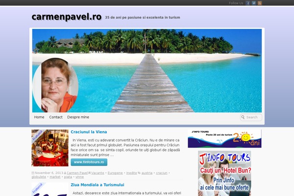 Voyage theme site design template sample