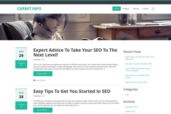 Ascent theme site design template sample