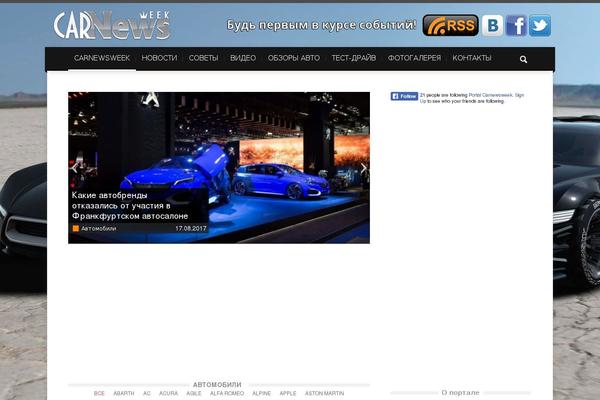 Magazin theme site design template sample