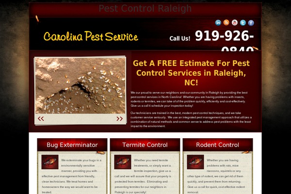 carolinapestservice.com site used Pestcontrol