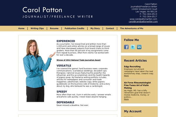 carolpattonwriter.com site used Carol-patton