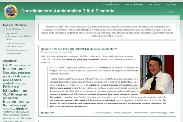 carp-ambiente-rifiuti.org site used Stopttip