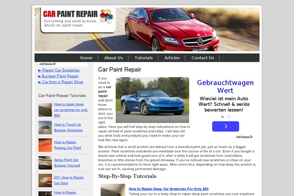 carpaintrepairinfo.com site used Carpaint_theme