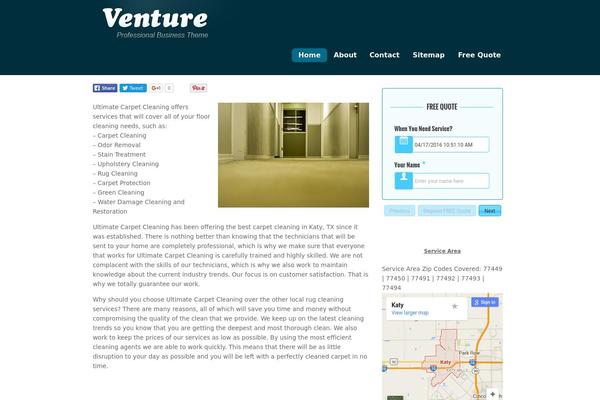 Venture theme site design template sample