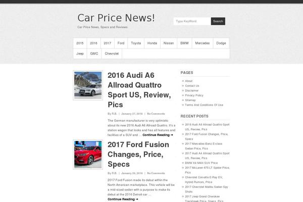 carpricenews.com site used Simple Catch Pro
