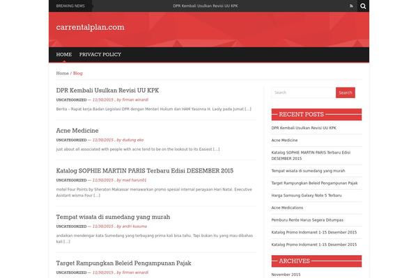 News Mix Light theme site design template sample