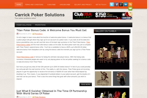 Site using Alpine PhotoTile for Tumblr plugin