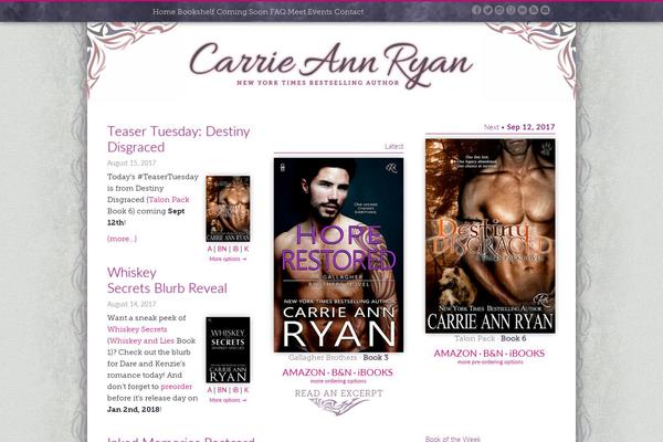 carrieannryan.com site used Waxcreative