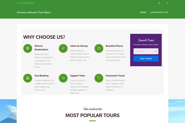 Adventure-tours theme site design template sample
