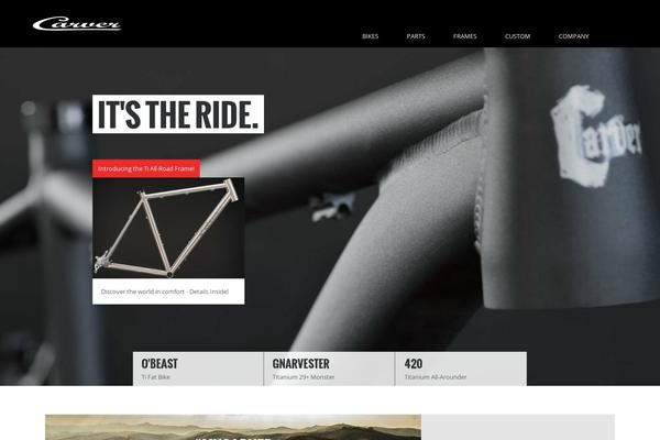 carverbikes.com site used Carver